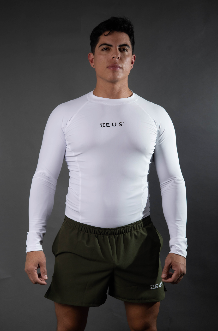 CAMISETA DE COMPRESION BLANCA "ZEUS"